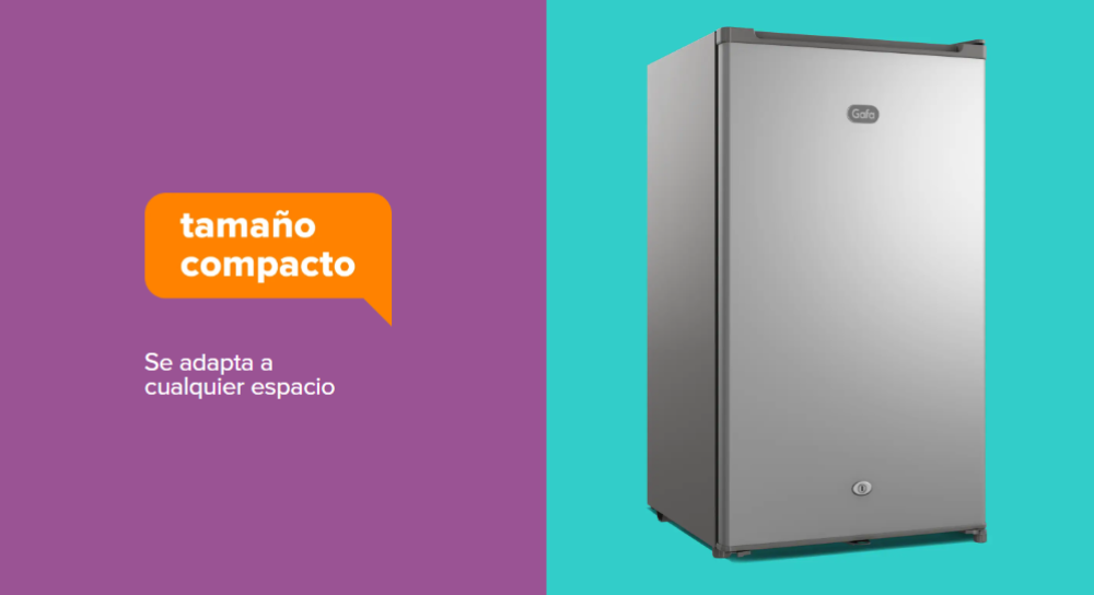 HELADERA BAJO MESADA ACERO 90 LTS EFFICIENT GAFA HGFM90P