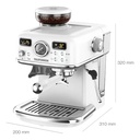 CAFETERA EXPRESSO CON MOLINILLO INTEGRADO DIGITAL 1500W BLANCA TELEFUNKEN PARMA