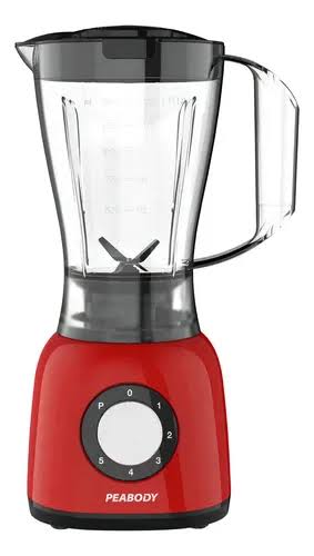 LICUADORA DE MESA VASO PLASTICO 1.5 LTS 5 VELOC. 600W ROJA PEABODY LN610R