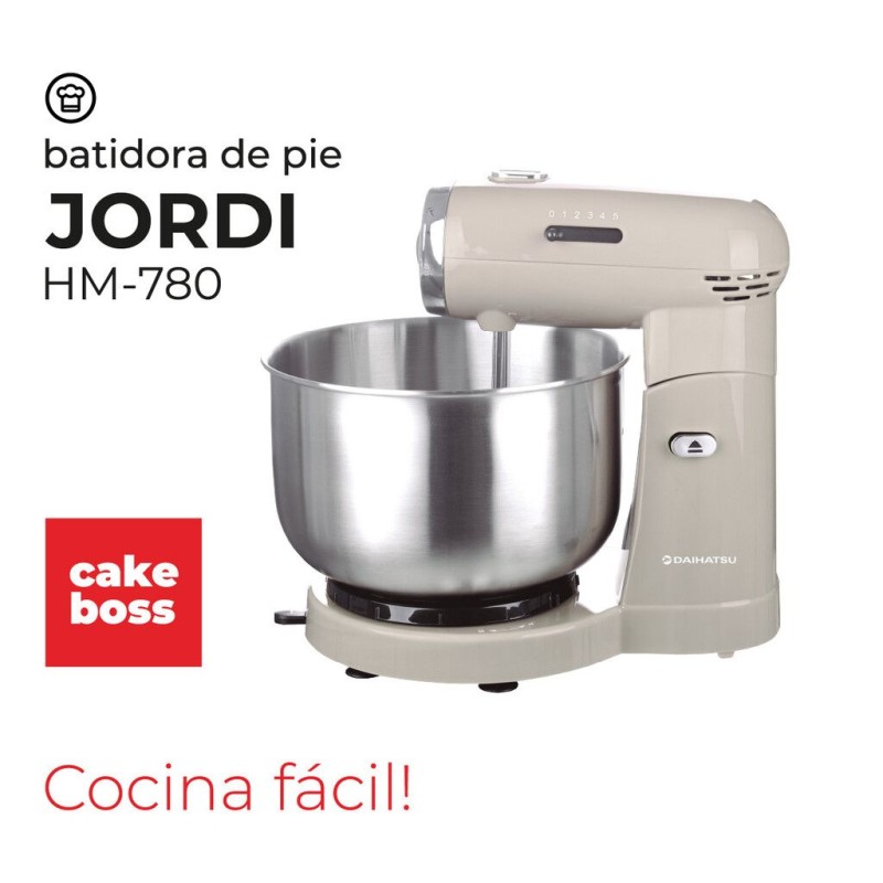 BATIDORA DE PIE 350W CON BOWL ACERO 3.5 LTS CREMA DAIHATSU HM780CR