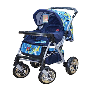 COCHE JUMBO RUEDAS CROMADAS Y SUSP.  BIPO BSS190