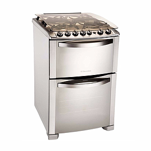 COCINA ELECTROLUX ACERO DOBLE PUERTA C/ENC Y LUZ 56DTX