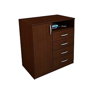 COMODA EXPRESS CHOCOLATE 4 CAJONES/1 PUERTA